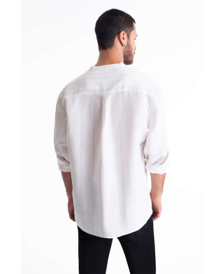 Camisa Linho Blend Malfatti Branco