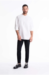 Camisa Linho Blend Malfatti Branco