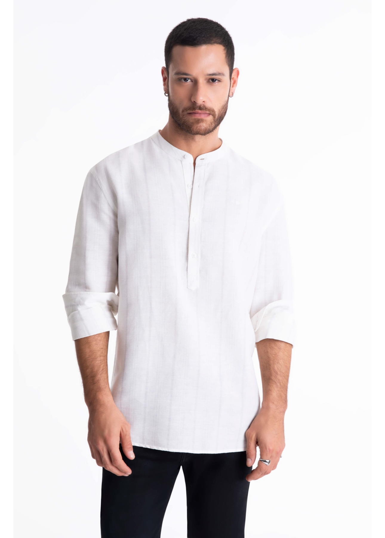 Camisa Linho Blend Malfatti Branco