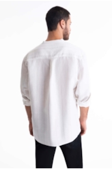Camisa Linho Blend Malfatti Branco