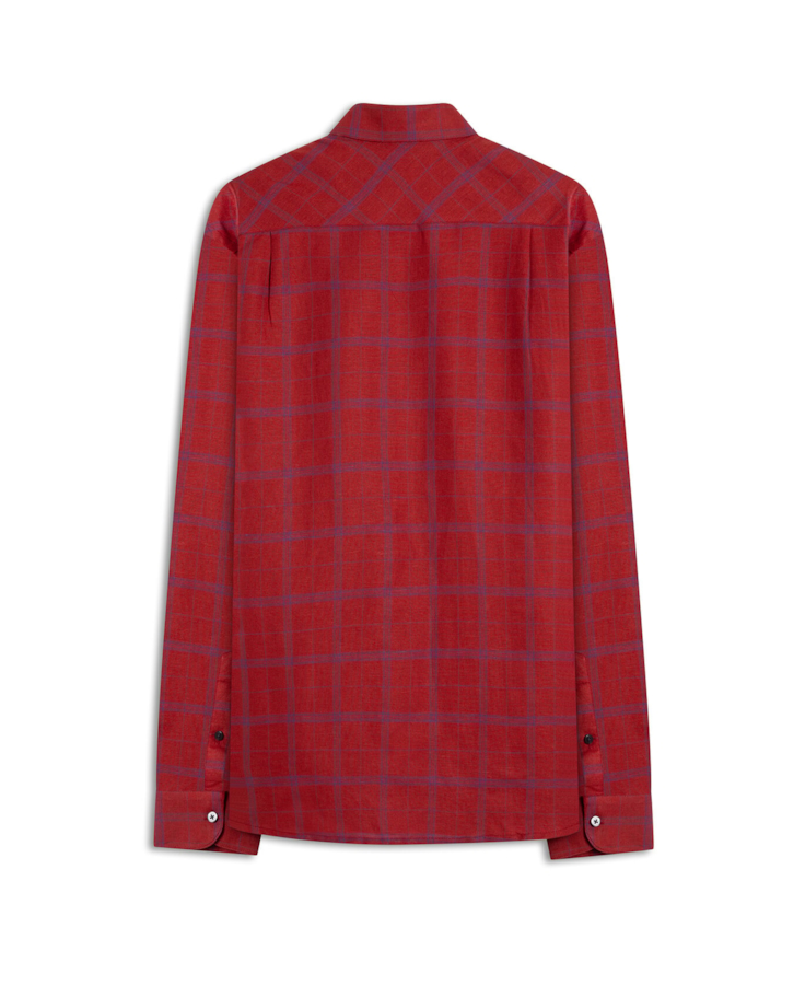 Camisa Linho Blend Mantua Xangai Vermelho