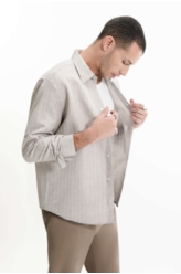 Camisa Linho Blend Olympic Tabaco
