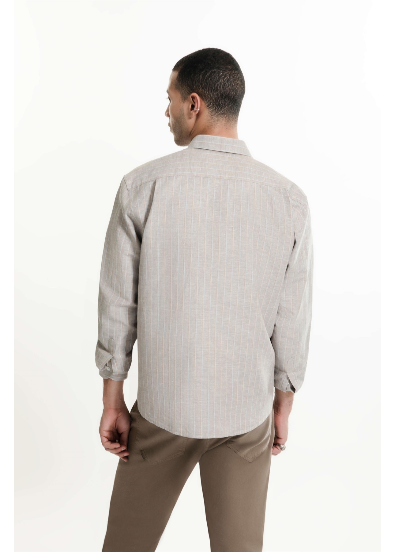 Camisa Linho Blend Olympic Tabaco