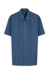 Camisa Linho Blend Retro Xang Azul Bic