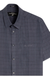 Camisa Linho Blend Retro Xang Dark Navy