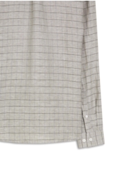 Camisa Linho Blend Ruoshu Classic Italian Mouse Cinza