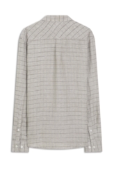 Camisa Linho Blend Ruoshu Classic Italian Mouse Cinza