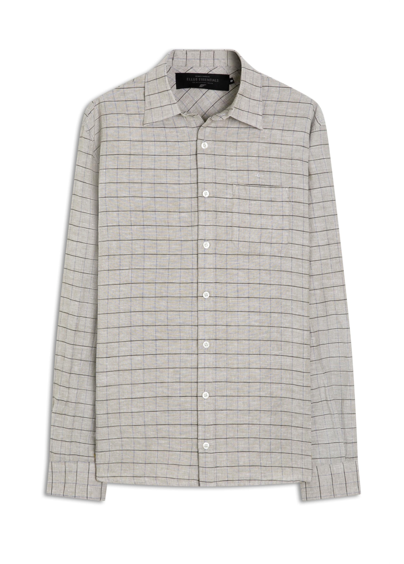 Camisa Linho Blend Ruoshu Classic Italian Mouse Cinza