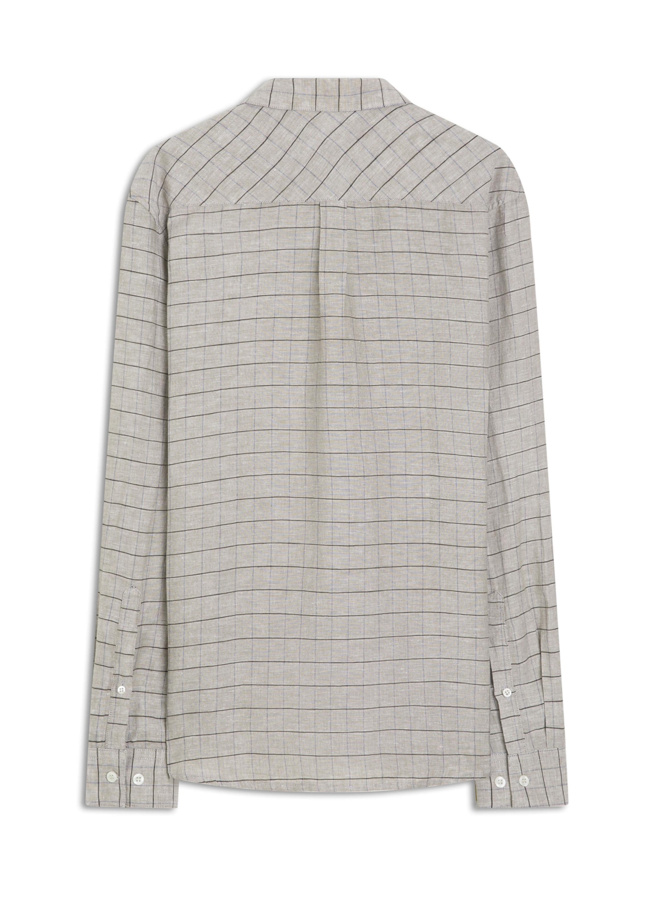 Camisa Linho Blend Ruoshu Classic Italian Mouse Cinza