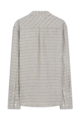 Camisa Linho Blend Ruoshu Classic Italian Mouse Cinza