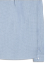 Camisa Linho Blend Seaside Plaid Italian Azul Claro