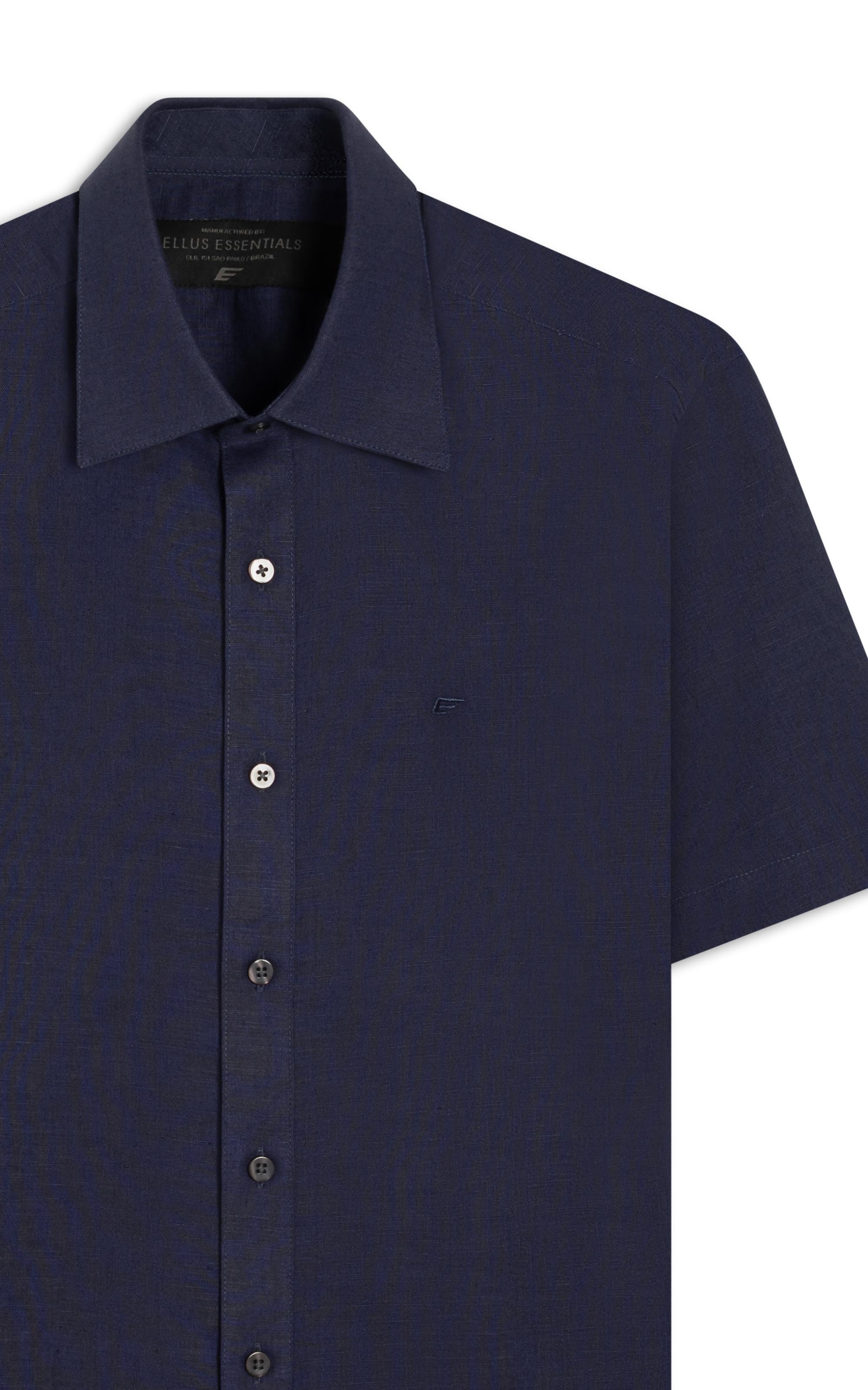 Camisa Linho Blend Surf Ellus Purple Blue