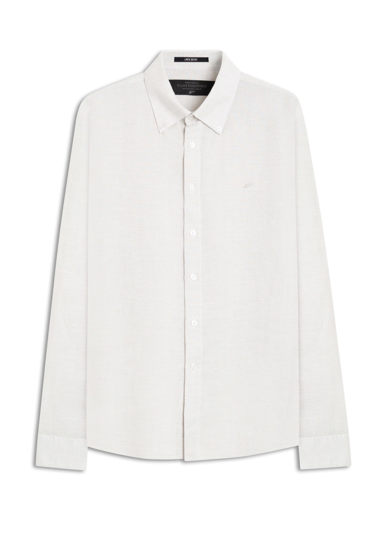 Camisa Linho Blend Volpi Button Down Cinza