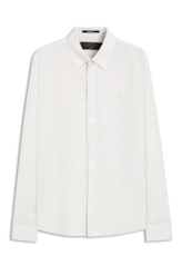 Camisa Linho Blend Volpi Button Down Cinza