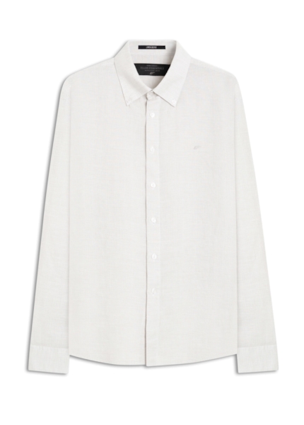 Camisa Linho Blend Volpi Button Down Cinza