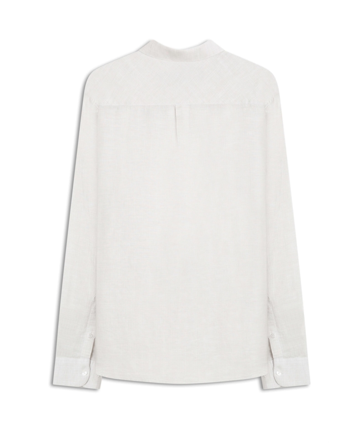 Camisa Linho Blend Volpi Button Down Cinza