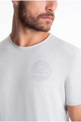 Camisa Linho Blend Volpi Button Down Cinza
