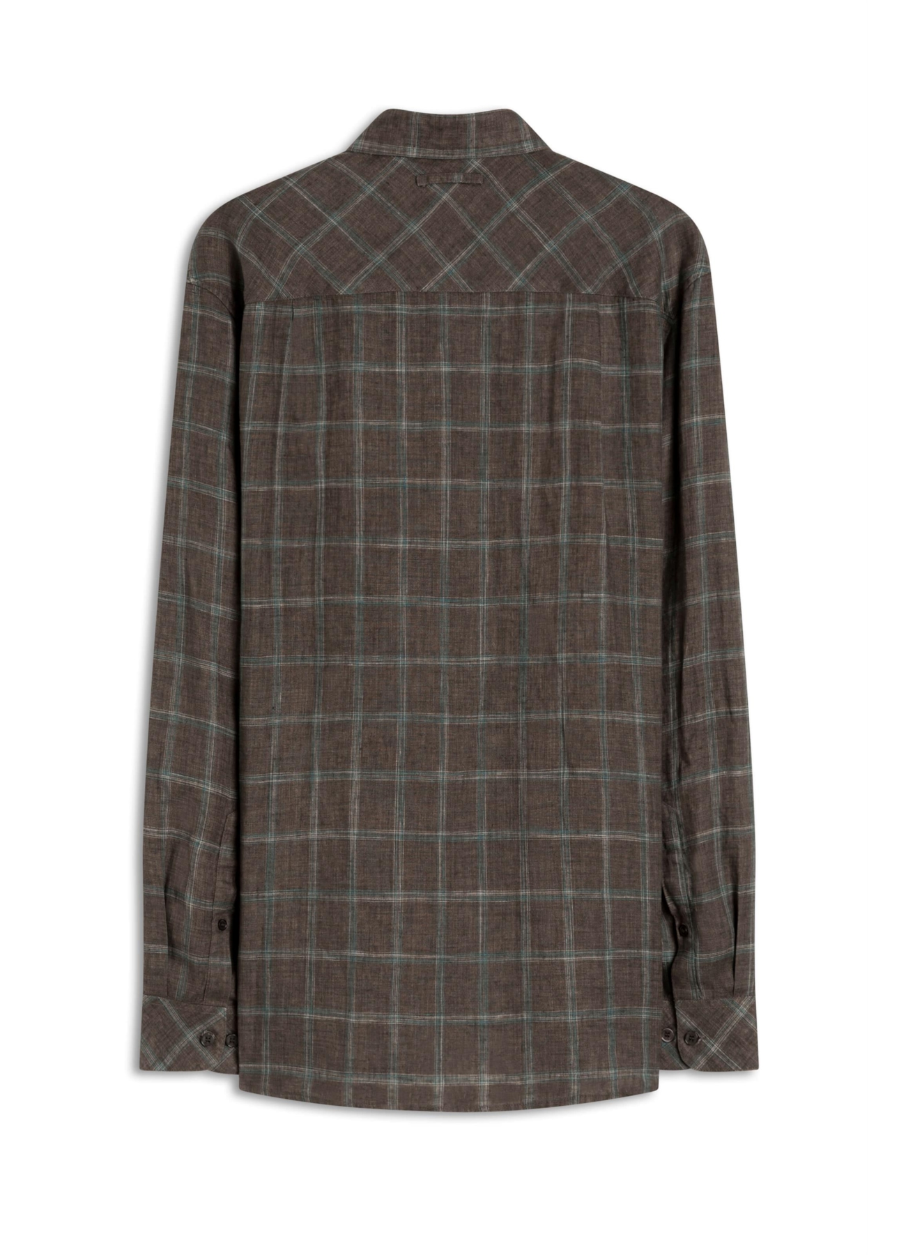 Camisa Linho Blend Xadrez Country Tabaco