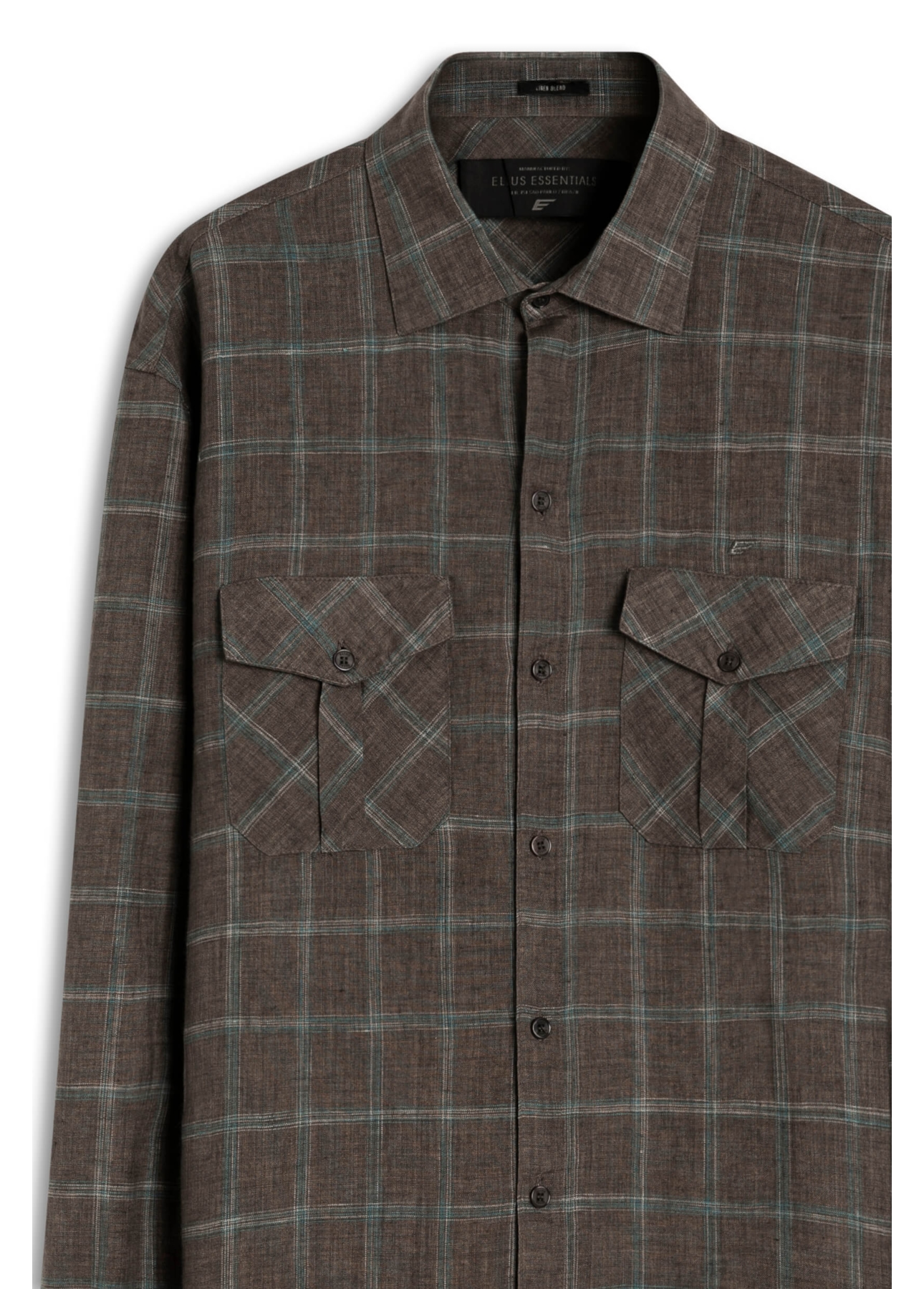 Camisa Linho Blend Xadrez Country Tabaco