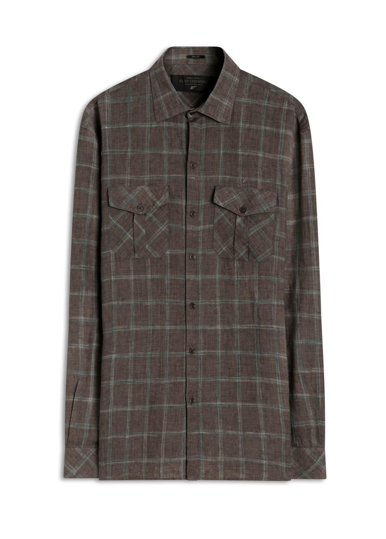 Camisa Linho Blend Xadrez Country Tabaco