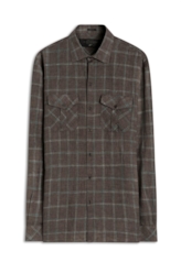 Camisa Linho Blend Xadrez Country Tabaco