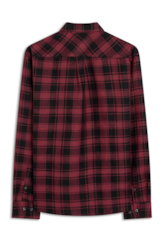 Camisa Linho Blend Xadrez Madra Bordeaux