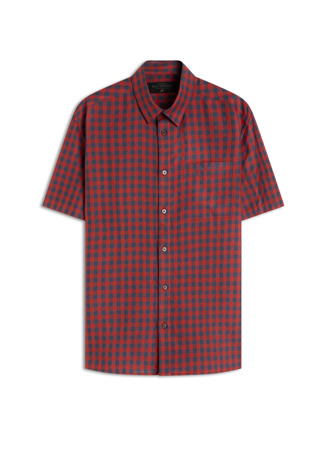 Camisa Linho Blend Xadrez Mottella  Xang Vermelho