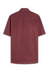 Camisa Linho Blend Xadrez Mottella  Xang Vermelho