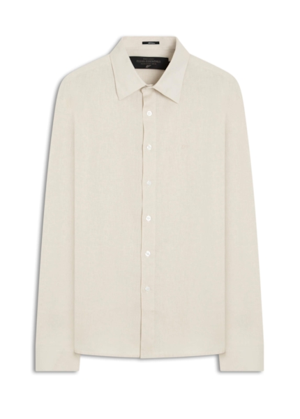 Camisa Linho Classic Anatomic Bege a Peça Pronta)
