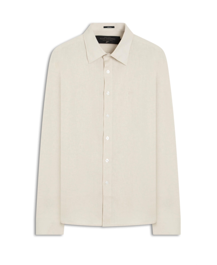 Camisa Linho Classic Anatomic Bege a Peça Pronta)