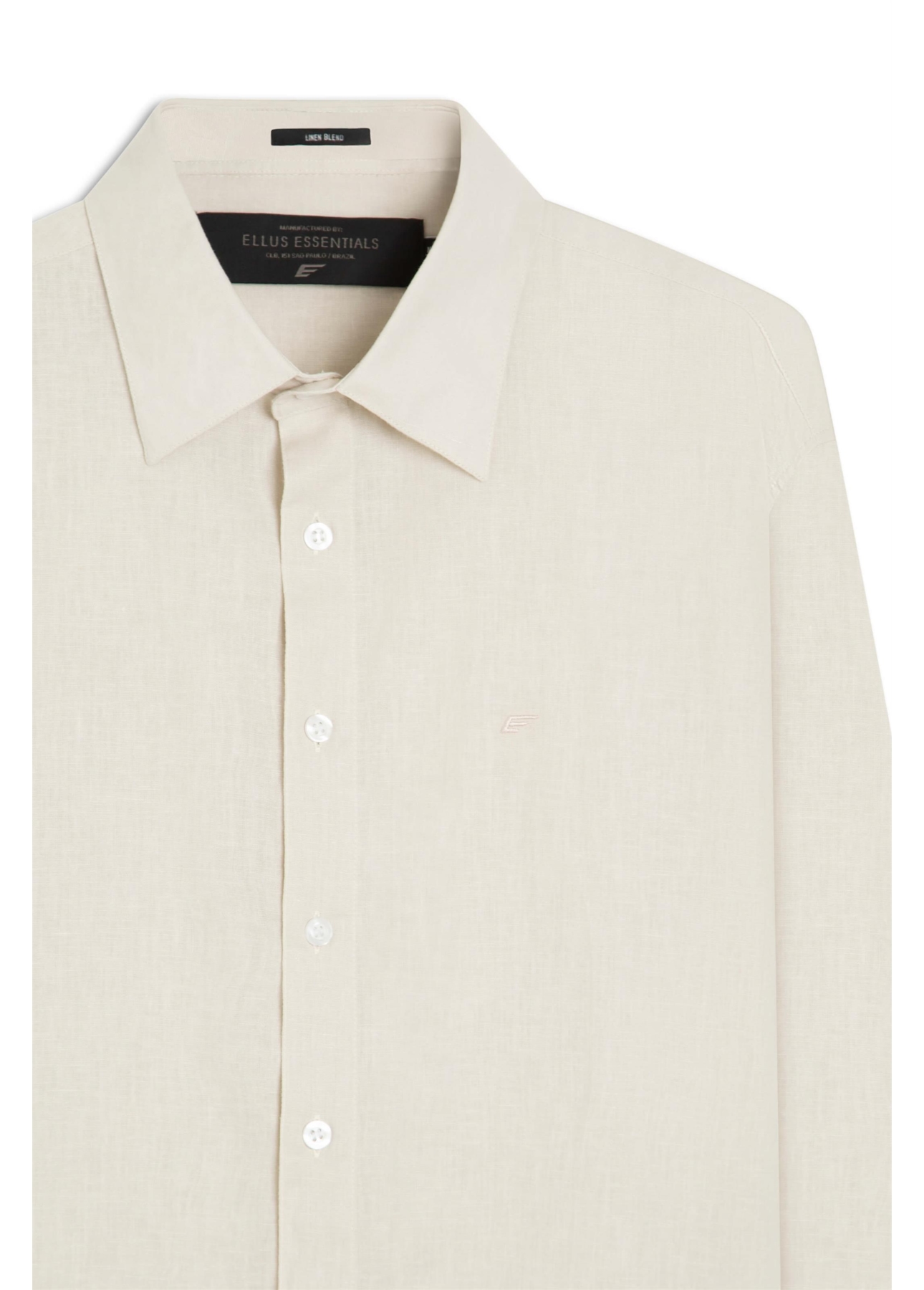 Camisa Linho Classic Anatomic Bege a Peça Pronta)
