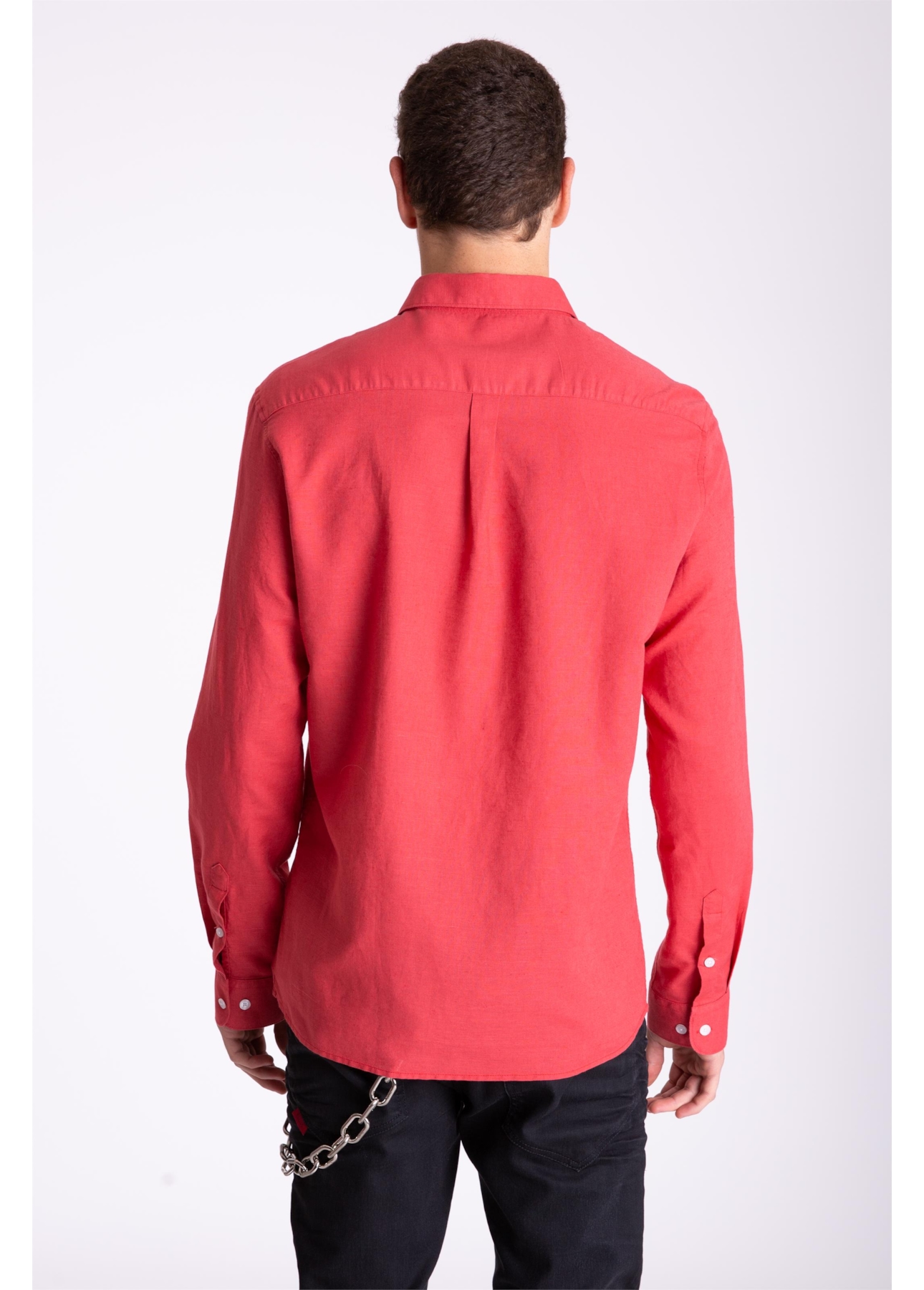 Camisa Linho Classic Anatomic Cereja Aia