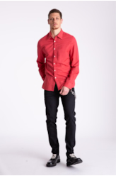 Camisa Linho Classic Anatomic Cereja Aia