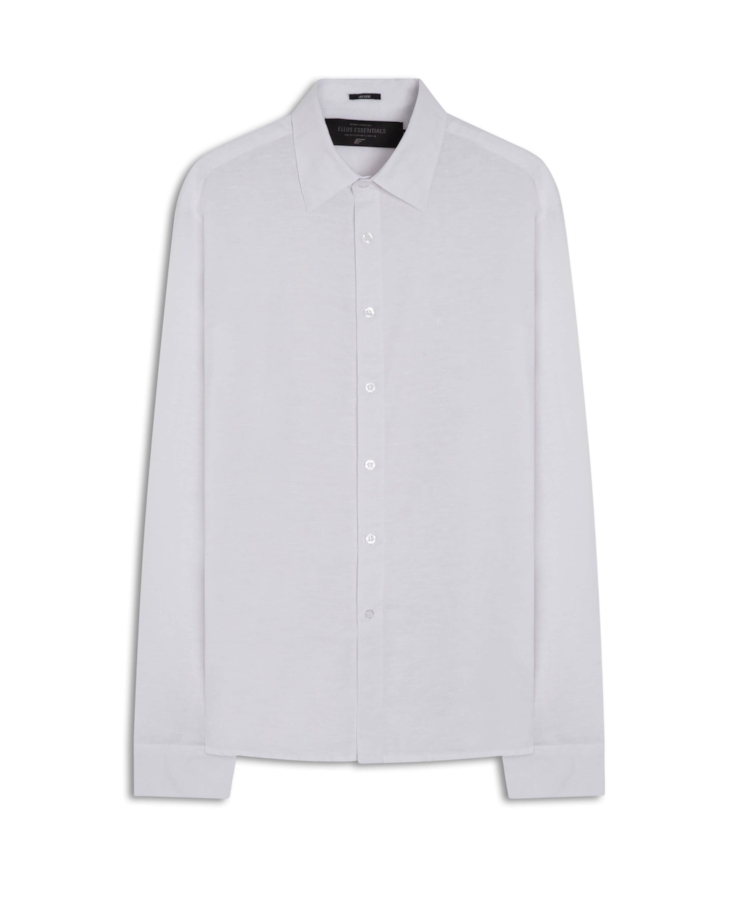 Camisa Linho Classic Anatomic Cinza Claro Pronta)