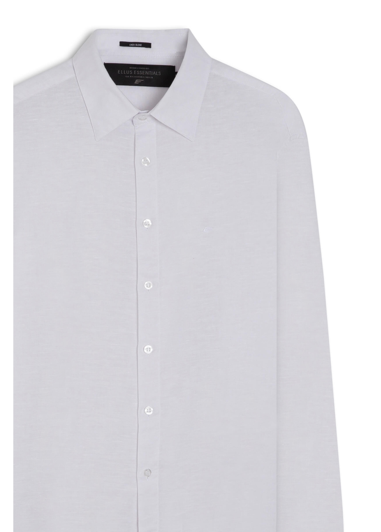 Camisa Linho Classic Anatomic Cinza Claro Pronta)