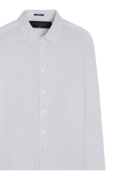 Camisa Linho Classic Anatomic Cinza Claro Pronta)
