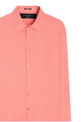 Camisa Linho Classic Anatomic Coral