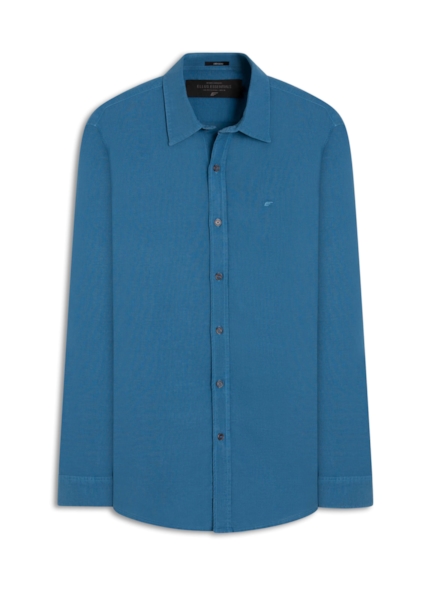 Camisa Linho Classic Azul Bic
