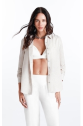 Camisa Linho de Giz Met Classic Xangai Areia