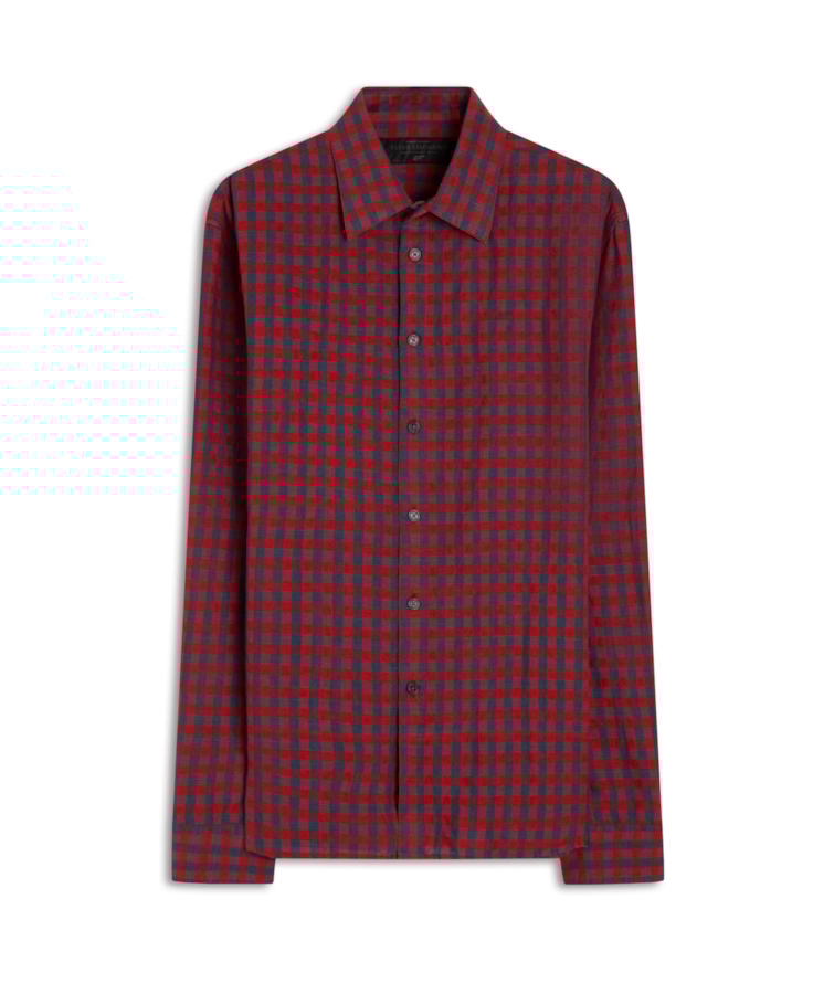 Camisa Linho Ground Plaid Vermelho