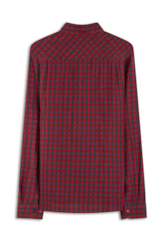 Camisa Linho Ground Plaid Vermelho