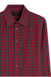 Camisa Linho Ground Plaid Vermelho