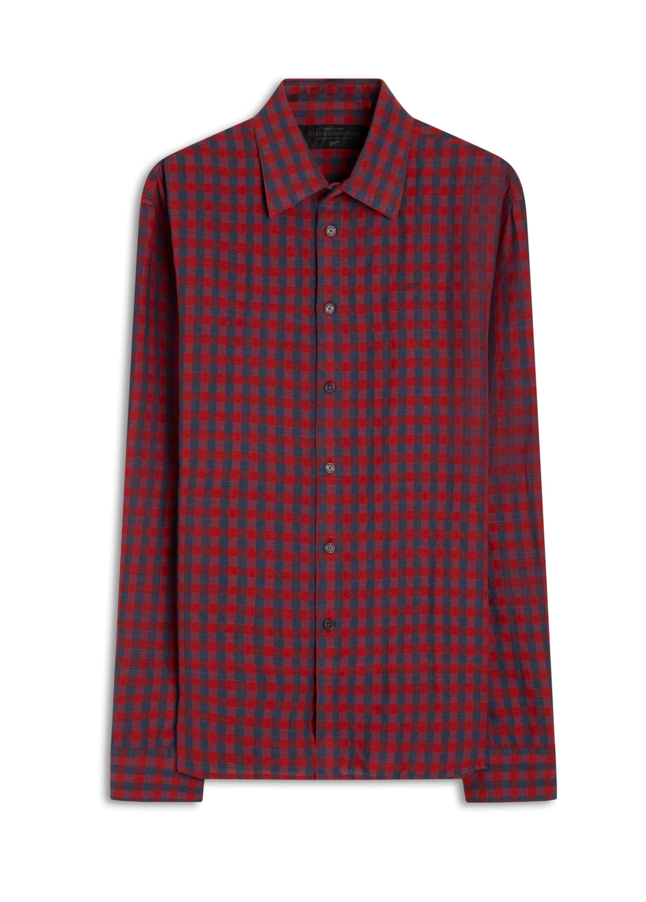 Camisa Linho Ground Plaid Vermelho