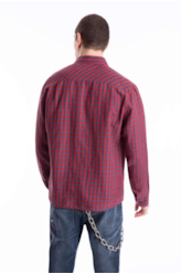 Camisa Linho Ground Plaid Vermelho