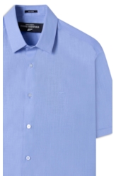 Camisa Linho Like Cintage Xangai Azul Claro