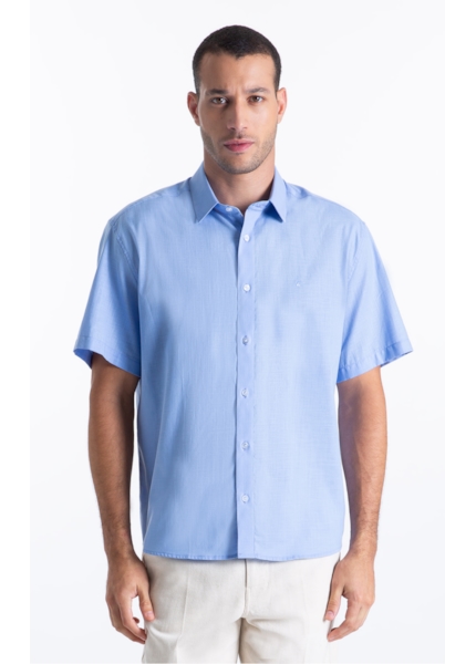 Camisa Linho Like Cintage Xangai Azul Claro
