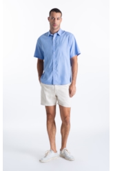 Camisa Linho Like Cintage Xangai Azul Claro