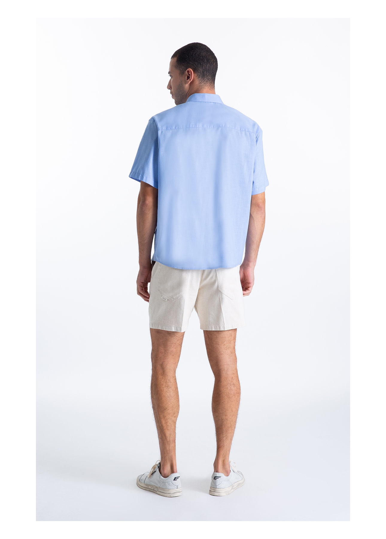 Camisa Linho Like Cintage Xangai Azul Claro