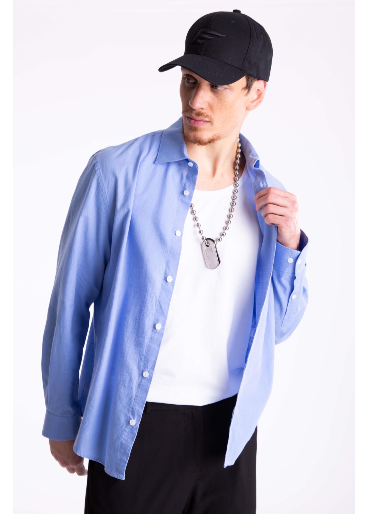 Camisa Linho Like Classic Azul Claro