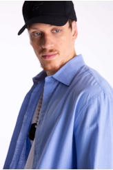 Camisa Linho Like Classic Azul Claro